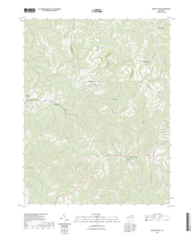United States Geological Survey Mount Olivet, KY (2022, 24000-Scale) digital map