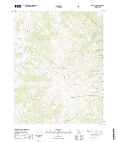 United States Geological Survey Mount Patterson, CA (2021, 24000-Scale) digital map