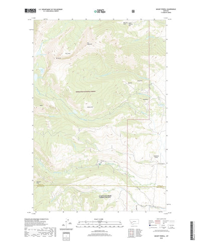 United States Geological Survey Mount Powell, MT (2020, 24000-Scale) digital map