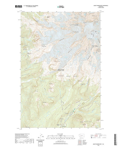 United States Geological Survey Mount Rainier West, WA (2020, 24000-Scale) digital map