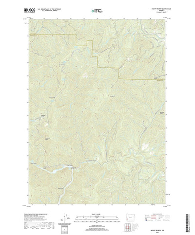 United States Geological Survey Mount Reuben, OR (2020, 24000-Scale) digital map