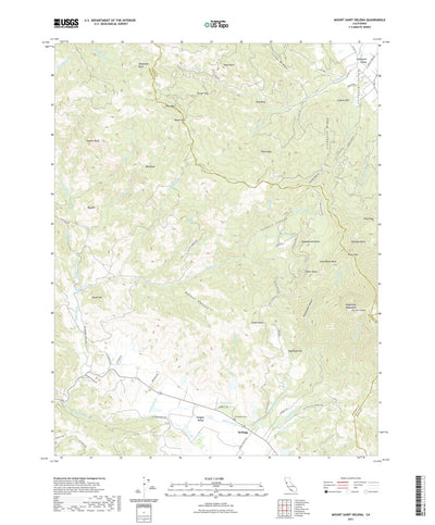United States Geological Survey Mount Saint Helena, CA (2021, 24000-Scale) digital map