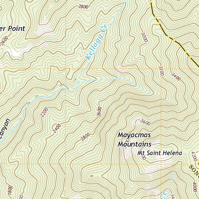 United States Geological Survey Mount Saint Helena, CA (2021, 24000-Scale) digital map