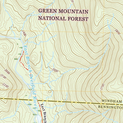 United States Geological Survey Mount Snow, VT (2021, 24000-Scale) digital map