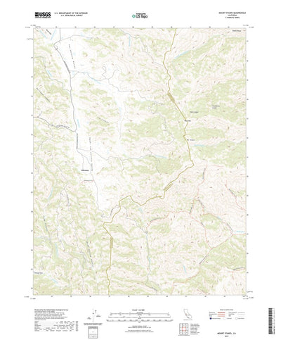 United States Geological Survey Mount Stakes, CA (2021, 24000-Scale) digital map