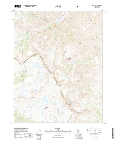 United States Geological Survey Mount Tom, CA (2021, 24000-Scale) digital map