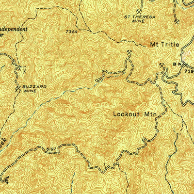 United States Geological Survey Mount Union, AZ (1949, 62500-Scale) digital map