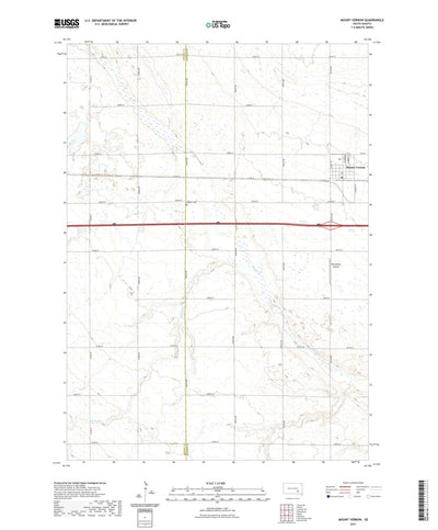 United States Geological Survey Mount Vernon, SD (2021, 24000-Scale) digital map
