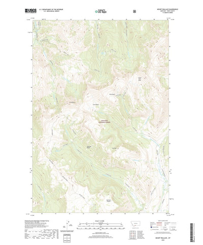 United States Geological Survey Mount Wallace, MT (2020, 24000-Scale) digital map