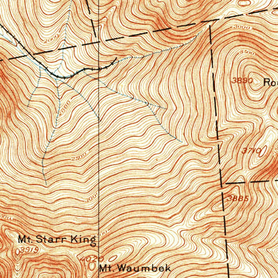 United States Geological Survey Mount Washington, NH (1893, 62500-Scale) digital map