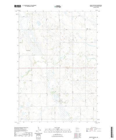 United States Geological Survey Mount Wickham, MN (2022, 24000-Scale) digital map