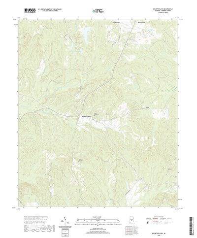 United States Geological Survey Mount Willing, AL (2020, 24000-Scale) digital map