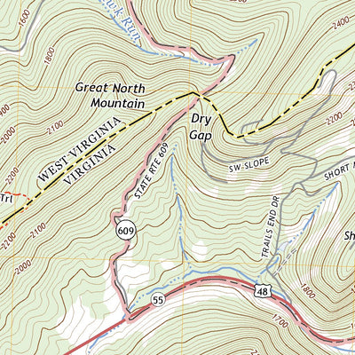United States Geological Survey Mountain Falls, VA (2022, 24000-Scale) digital map