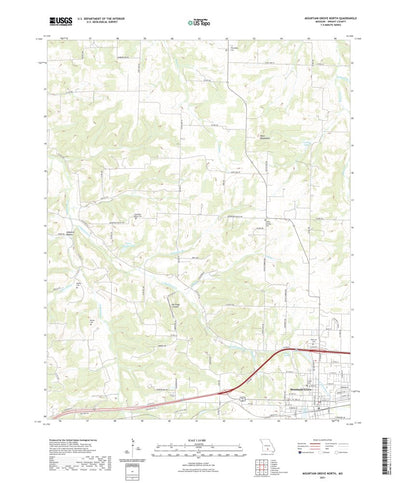 United States Geological Survey Mountain Grove North, MO (2021, 24000-Scale) digital map