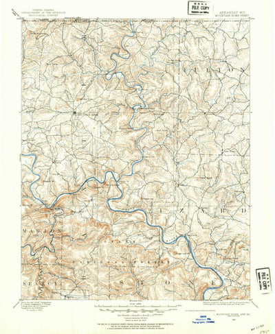 United States Geological Survey Mountain Home, AR-MO (1890, 125000-Scale) digital map