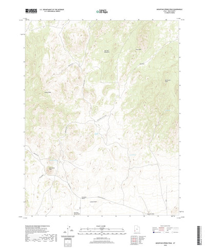 United States Geological Survey Mountain Spring Peak, UT (2020, 24000-Scale) digital map