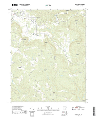 United States Geological Survey Mountain View, AR (2020, 24000-Scale) digital map