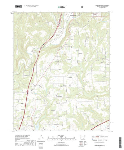United States Geological Survey Mountainburg SW, AR (2020, 24000-Scale) digital map