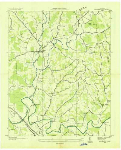 United States Geological Survey Mulberry, TN (1936, 24000-Scale) digital map