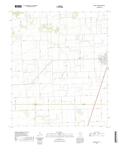 United States Geological Survey Munday West, TX (2022, 24000-Scale) digital map