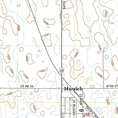 United States Geological Survey Munich, ND (2020, 24000-Scale) digital map