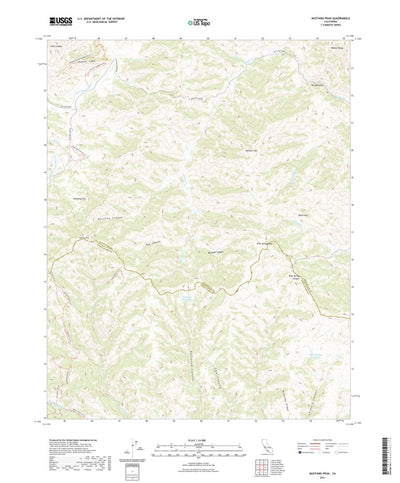 United States Geological Survey Mustang Peak, CA (2021, 24000-Scale) digital map