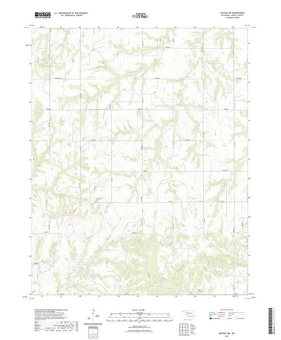 United States Geological Survey Mutual SW, OK (2022, 24000-Scale) digital map