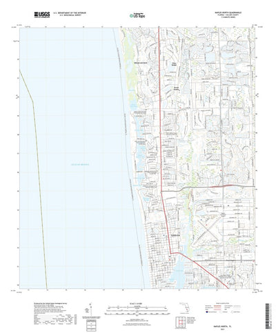 United States Geological Survey Naples North, FL (2021, 24000-Scale) digital map