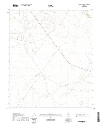 United States Geological Survey Narrow Bow Draw, TX (2022, 24000-Scale) digital map
