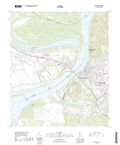 United States Geological Survey Natchez, MS (2020, 24000-Scale) digital map