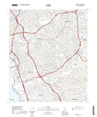 United States Geological Survey National City, CA (2021, 24000-Scale) digital map