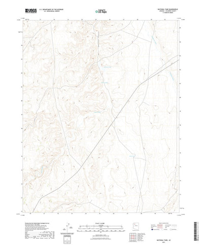 United States Geological Survey National Tank, AZ (2021, 24000-Scale) digital map
