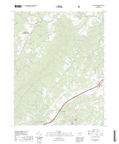 United States Geological Survey Natural Bridge, VA (2022, 24000-Scale) digital map
