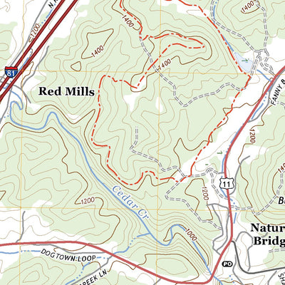 United States Geological Survey Natural Bridge, VA (2022, 24000-Scale) digital map