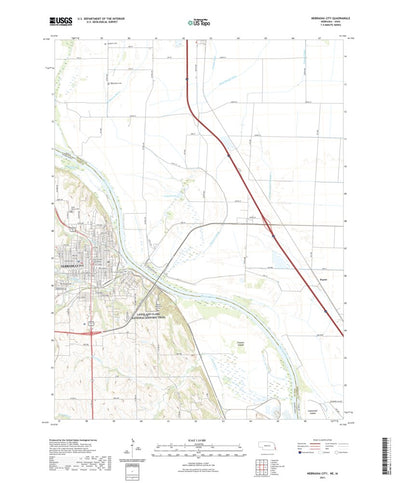 United States Geological Survey Nebraska City, NE (2021, 24000-Scale) digital map