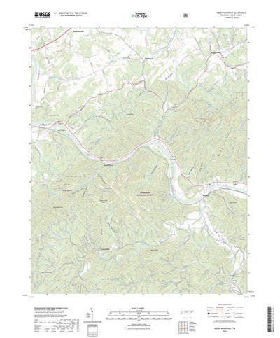 United States Geological Survey Neddy Mountain, TN (2022, 24000-Scale) digital map