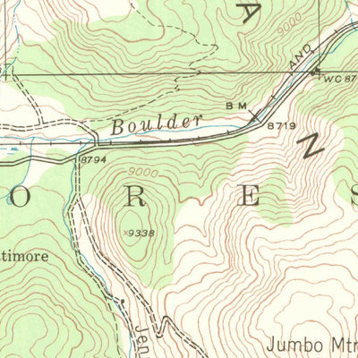 United States Geological Survey Nederland, CO (1942, 24000-Scale) digital map