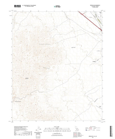 United States Geological Survey Needles SW, CA (2021, 24000-Scale) digital map