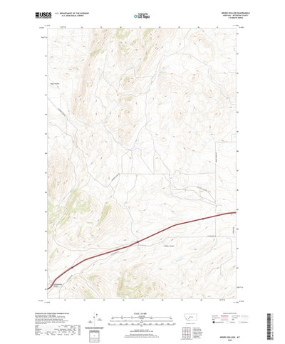 United States Geological Survey Negro Hollow, MT (2020, 24000-Scale) digital map