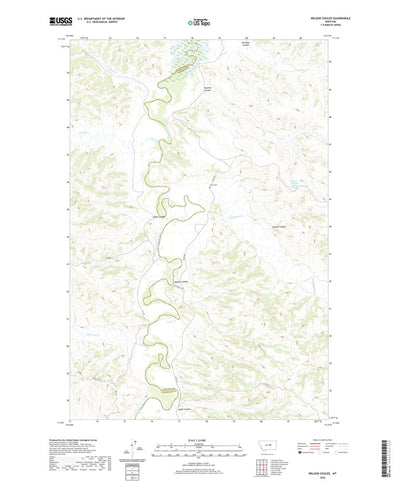 United States Geological Survey Nelson Coulee, MT (2020, 24000-Scale) digital map