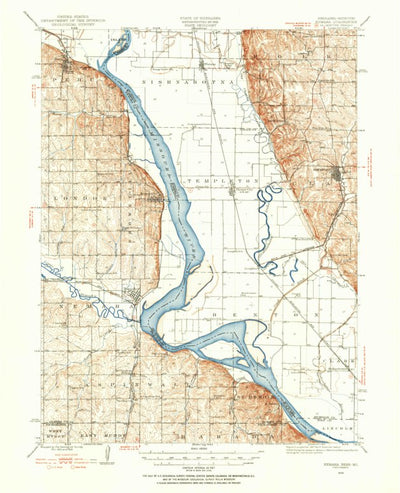 United States Geological Survey Nemaha, NE-MO (1939, 62500-Scale) digital map