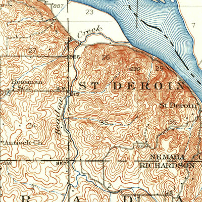 United States Geological Survey Nemaha, NE-MO (1939, 62500-Scale) digital map