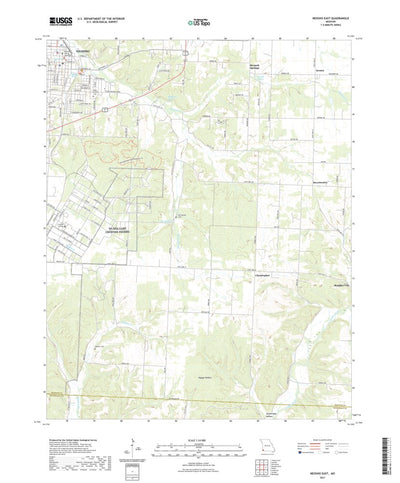 United States Geological Survey Neosho East, MO (2021, 24000-Scale) digital map