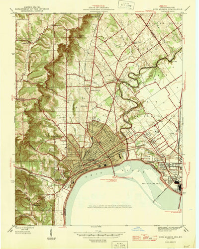 United States Geological Survey New Albany, IN-KY (1946, 24000-Scale) digital map