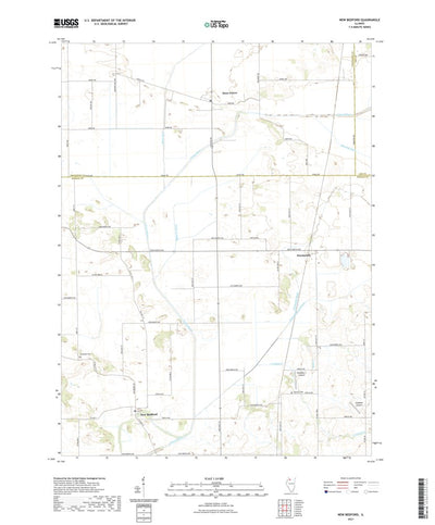 United States Geological Survey New Bedford, IL (2021, 24000-Scale) digital map