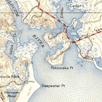 United States Geological Survey New Bedford South, MA (1941, 31680-Scale) digital map