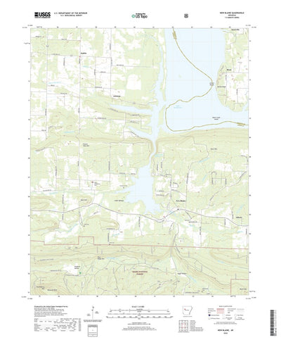 United States Geological Survey New Blaine, AR (2020, 24000-Scale) digital map