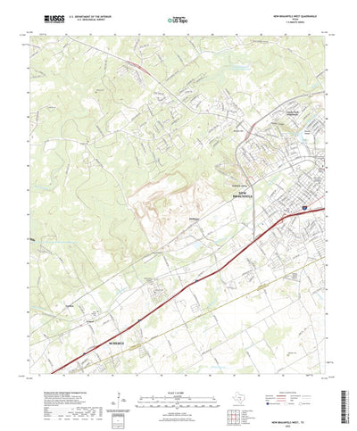 United States Geological Survey New Braunfels West, TX (2022, 24000-Scale) digital map