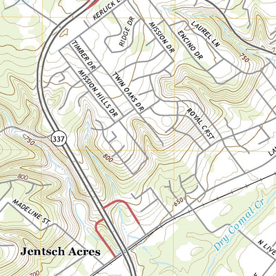 United States Geological Survey New Braunfels West, TX (2022, 24000-Scale) digital map