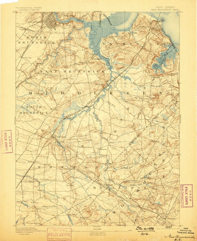 United States Geological Survey New Brunswick, NJ-NY (1893, 62500-Scale) digital map